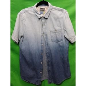 Modern amusement medium denim shirt for men